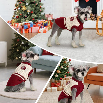Small Dog Sweater – Winter Knitted Pet Clothes for Small Dogs & Cats