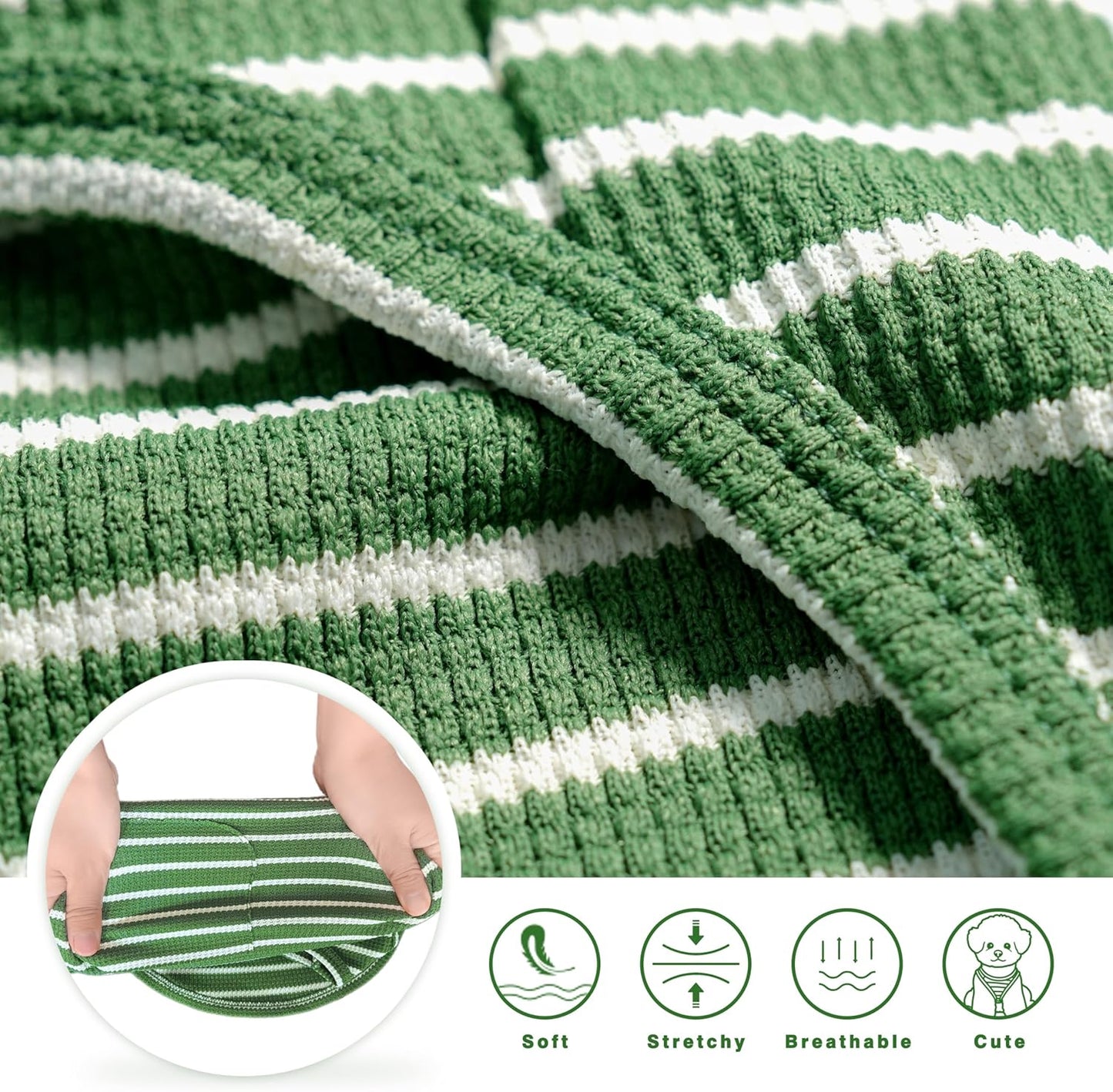 Coohams Lightweight Waffle Knit Dog Shirts - Breathable for Small Breeds