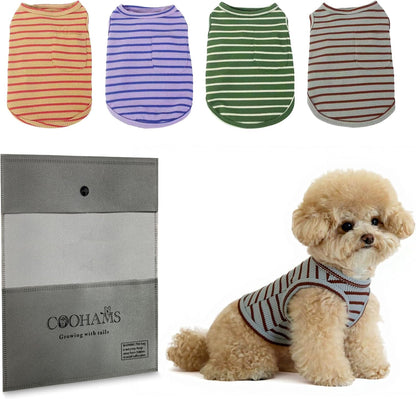 Coohams Lightweight Waffle Knit Dog Shirts in Mixed Colors