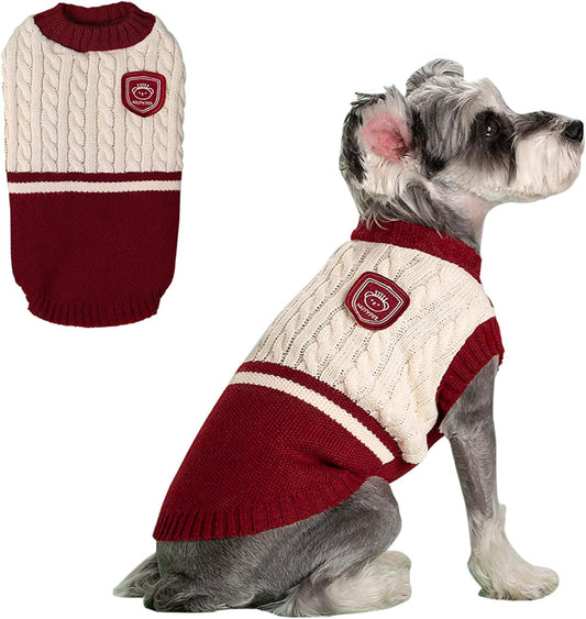 Small Dog Sweater – Winter Knitted Pet Clothes for Small Dogs & Cats